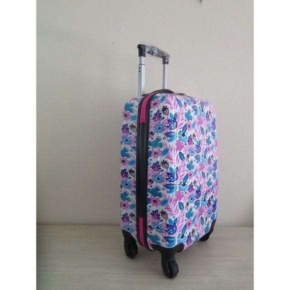 Disney Minnie/Mickey Mouse Hardshell Spinner Luggage 20” Upright Suitcase - Picture 12 of 12